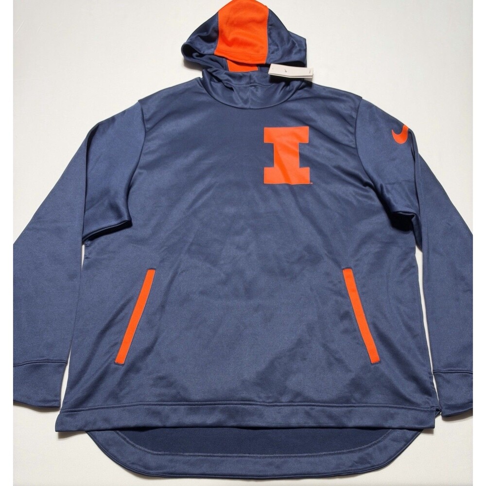 Illinois Fighting Illini Nike Therma Scuba Hoodie Mens XL Therma-FIT M41097D NWT